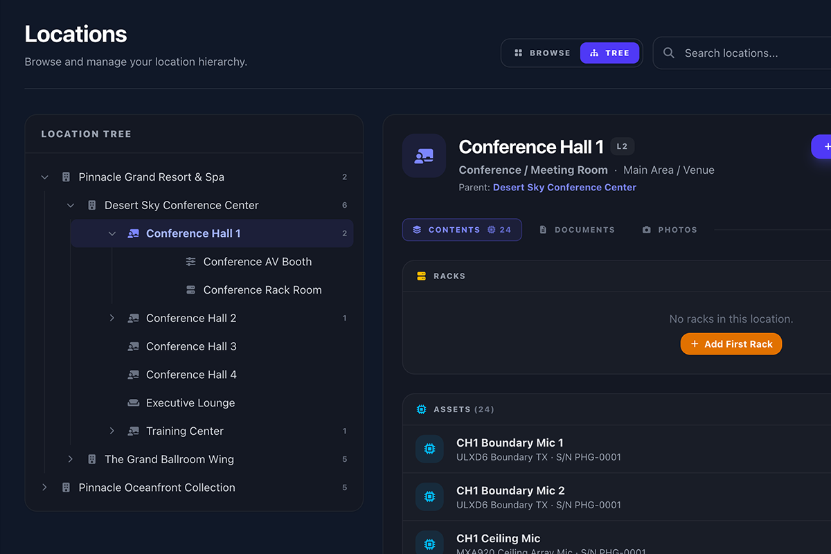VenueTrack Cruise Fleet View