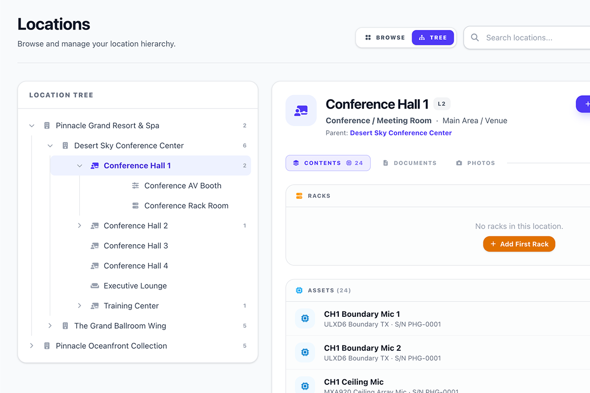 VenueTrack Cruise Fleet View